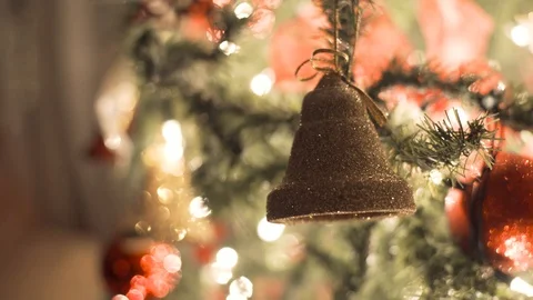 Christmas tree decorations Video stock 99523913