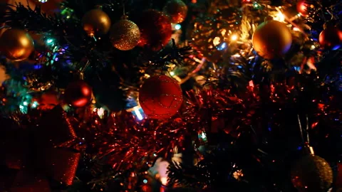 Christmas Tree Decorations Stock Footage 140147671