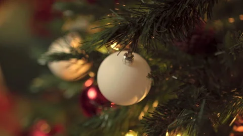 Christmas tree decorations Stock Footage 143846030