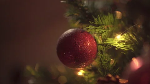 Christmas tree decorations Stock Footage 143847550