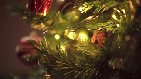 Christmas tree decorations Stock Footage 143847877