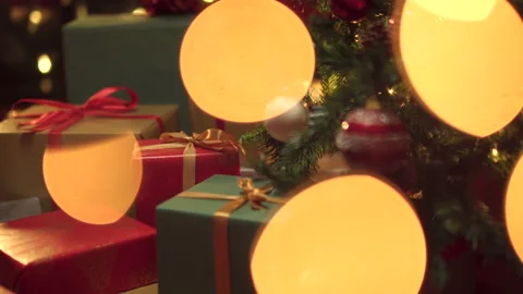 Christmas tree decorations Stock Footage 143848068