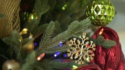 Christmas Tree Decorations Stock Footage 147105249