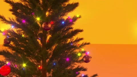 Christmas tree with decorations Stock Footage 217366094