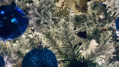 Christmas Tree Decorations Stock Footage 258378562