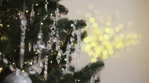 Christmas tree decorations Stock Footage 258801561