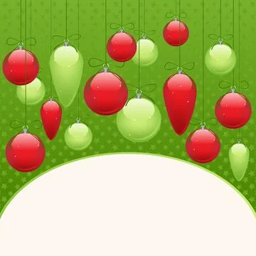 Christmas tree decorations Stock Illustration