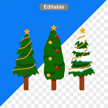 Christmas tree with decorations Stock Illustration