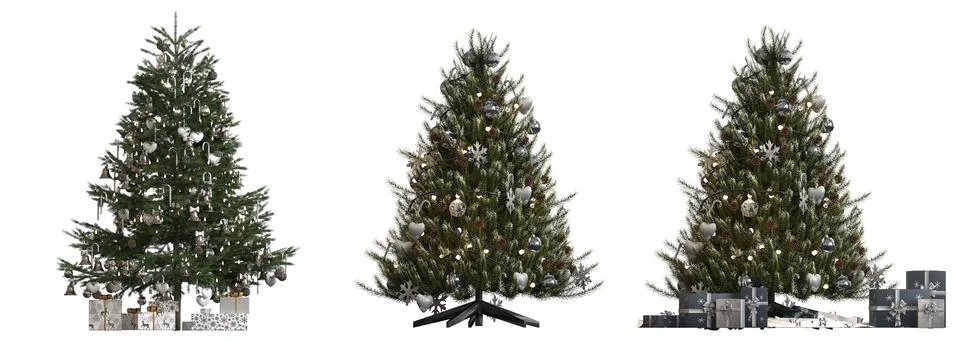 Christmas tree with decorations Stock Illustration