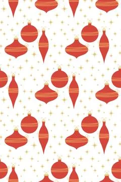 Christmas tree decorations. Illustration. Pattern. Stock Illustration