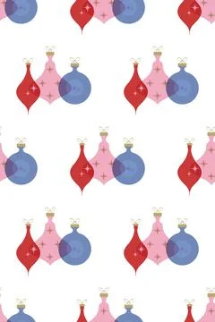 Christmas tree decorations. Illustration.Pattern. Stock Illustration