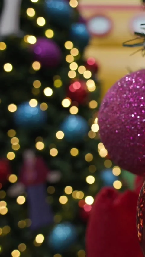 Christmas Tree Decorations Lamp Stock Footage 254217136