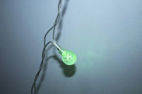 Christmas tree decorations led lights garland Stock Photos