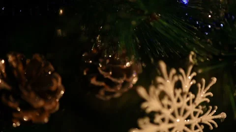 Christmas Tree with Decorations. New Year concept. Stock Footage 162048242