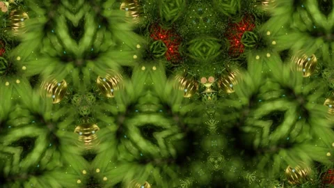 Christmas Tree Decorations Pattern. Close up a Christmas tree lights. Many Stock Footage 258622274