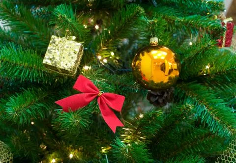 Christmas tree decorations Stock Photos