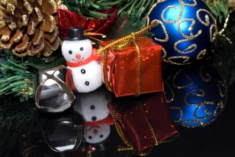 Christmas tree decorations Stock Photos