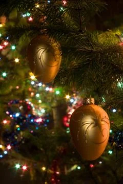Christmas-tree decorations 스톡 사진