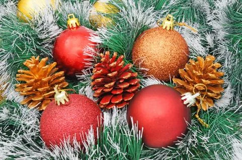 Christmas tree decorations Stock Photos