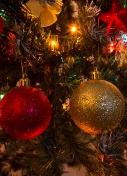Christmas tree decorations Stock Photos