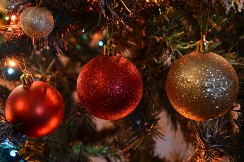 Christmas tree decorations Stock Photos