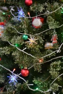 Christmas tree decorations Stock Photos
