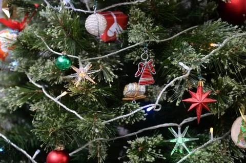 Christmas tree decorations Stock Photos
