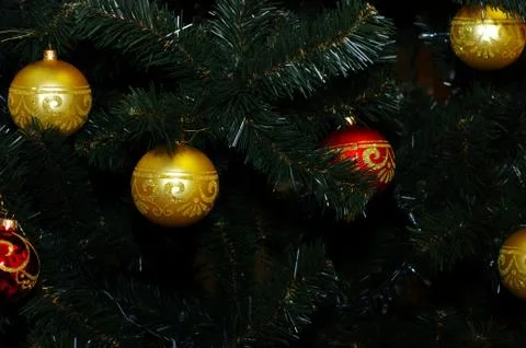 Christmas-tree decorations Stock Photos