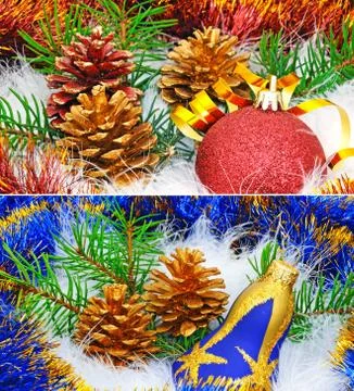 Christmas tree decorations Stock Photos