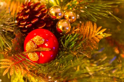 Christmas Tree decorations. Stock Photos