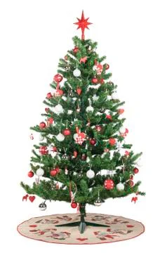 Christmas tree with decorations Stock Photos