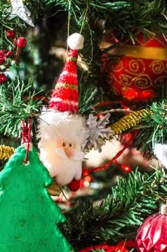 Christmas tree decorations Stock Photos