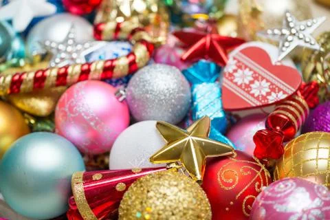 Christmas tree decorations Stock Photos