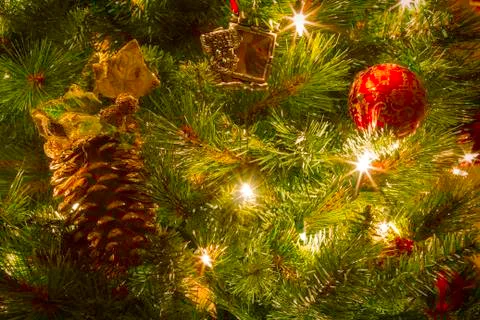 Christmas Tree decorations. Foto stock
