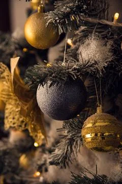 A Christmas tree decorations Fotos Stock