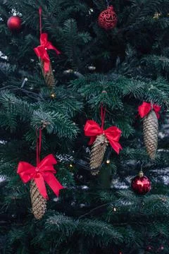 Christmas tree decorations Stock Photos