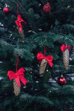 Christmas tree decorations Stock Photos
