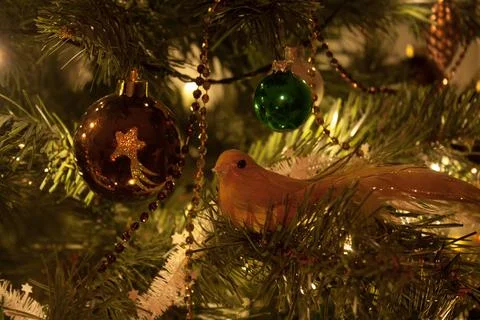 Christmas tree decorations Stock Photos