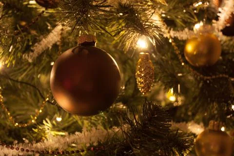 Christmas tree decorations Stock Photos