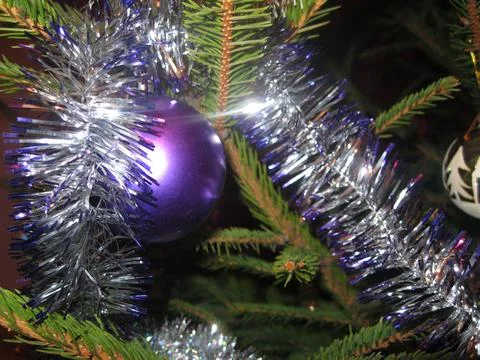 Christmas tree with decorations Stock Photos