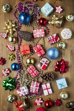 Christmas tree decorations 스톡 사진