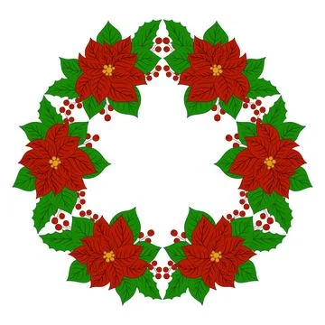 Christmas tree decorations. Round frame. Template for your creativity Stock Illustration