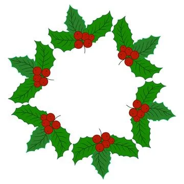 Christmas tree decorations. Round frame. Template for your creativity Stock Illustration