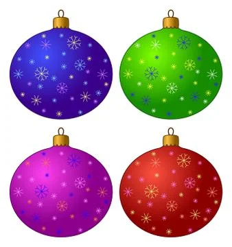 Christmas-tree decorations, set Stock Illustration