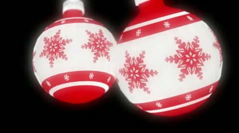 Christmas tree decorations swing Stock Footage 13744744