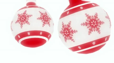 Christmas tree decorations swing Stock Footage 13759173