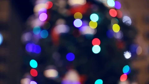 Christmas tree defocused as background Stock Footage 83465211