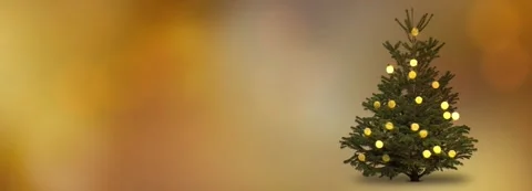 Christmas tree with defocused lights isolated Stock Footage 284342291