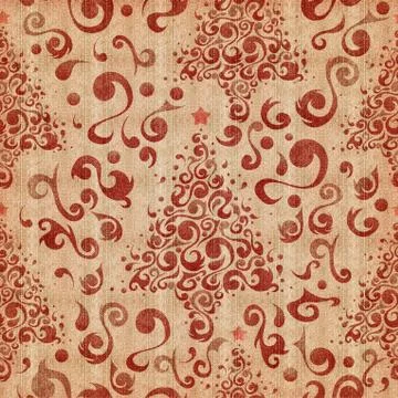 Christmas tree denim pattern Stock Illustration