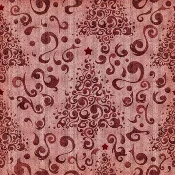 Christmas tree denim textured pattern Stock Illustration